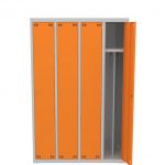 Szafka ubraniowa metalowa 4-drzwiowa z podziałem  PROFI UT4 s=117 cm